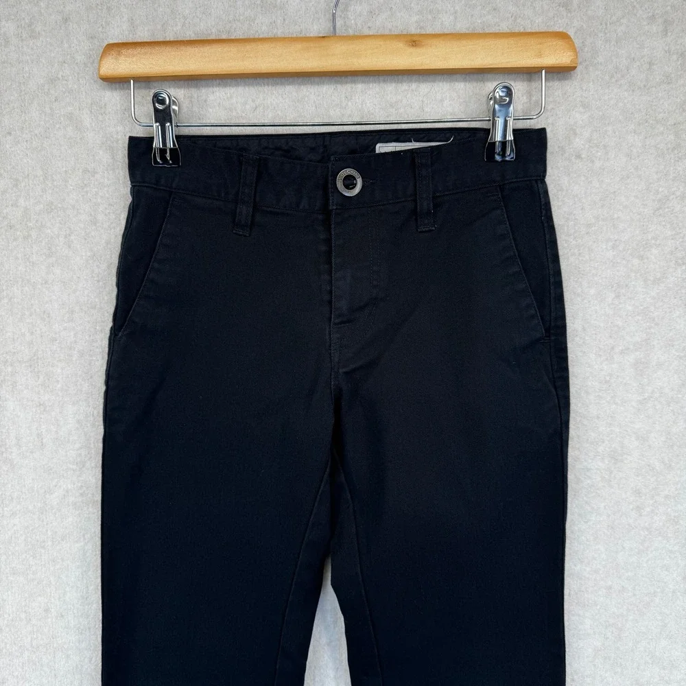Volcom Boys Frickin Modern Stretch Chino Pants Black Size 24 10Y A0811606